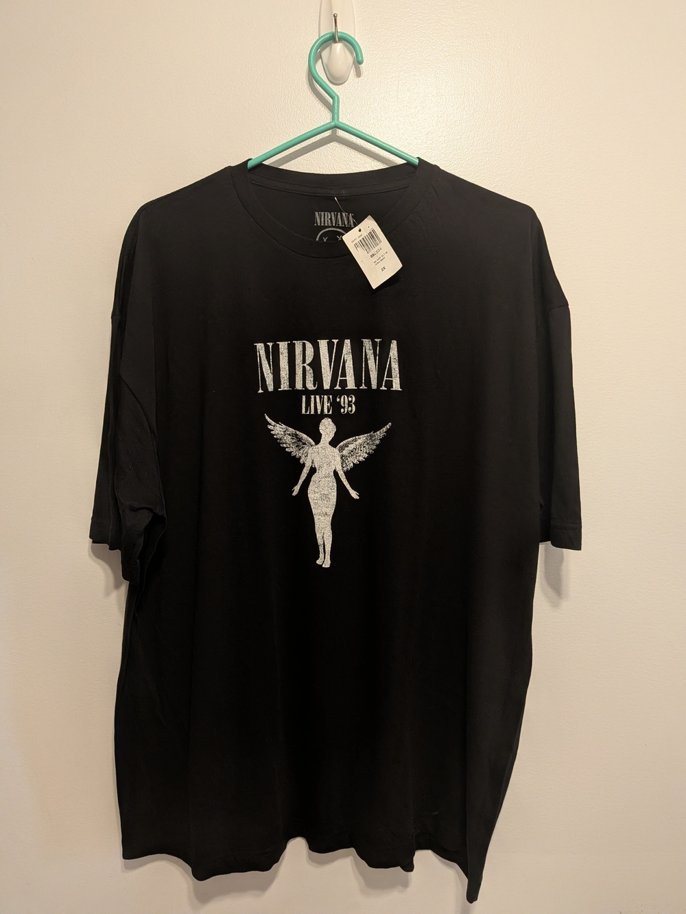 NIRVANA Black 'Live '93' Angel Graphic Tee